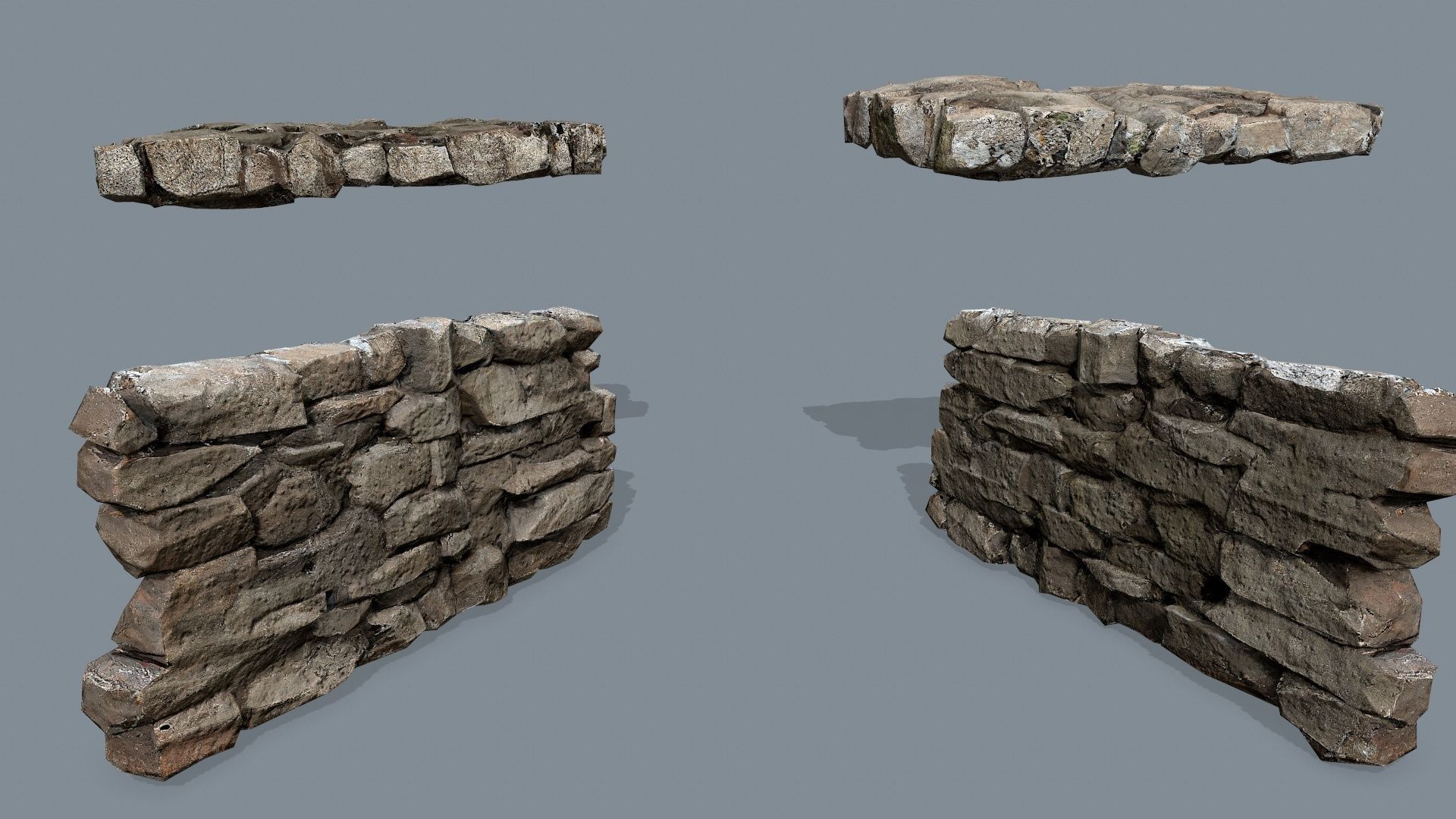 Ruin set Low-poly 3D model_14