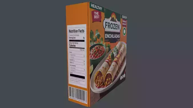 Frozen Enchiladas - GAME READY PBR Low-poly 3D model
