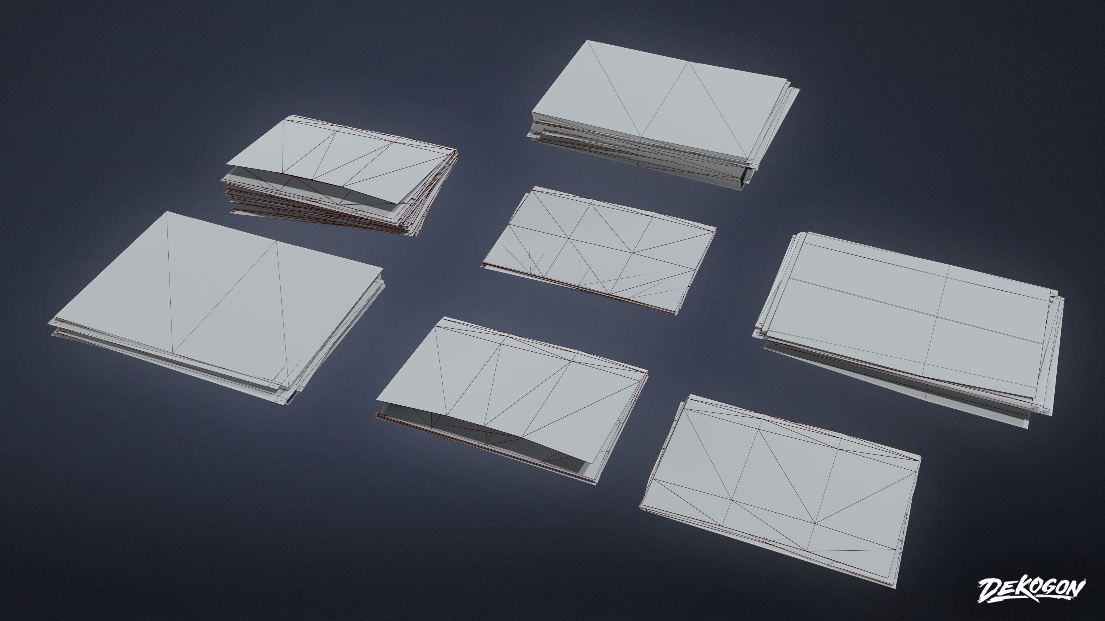 QUARANTINE TENT - Folders 01 - LOW POLY Low-poly 3D model_1