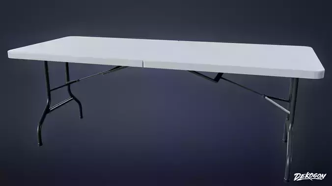 QUARANTINE TENT - Folding Table 01 - LOW POLY