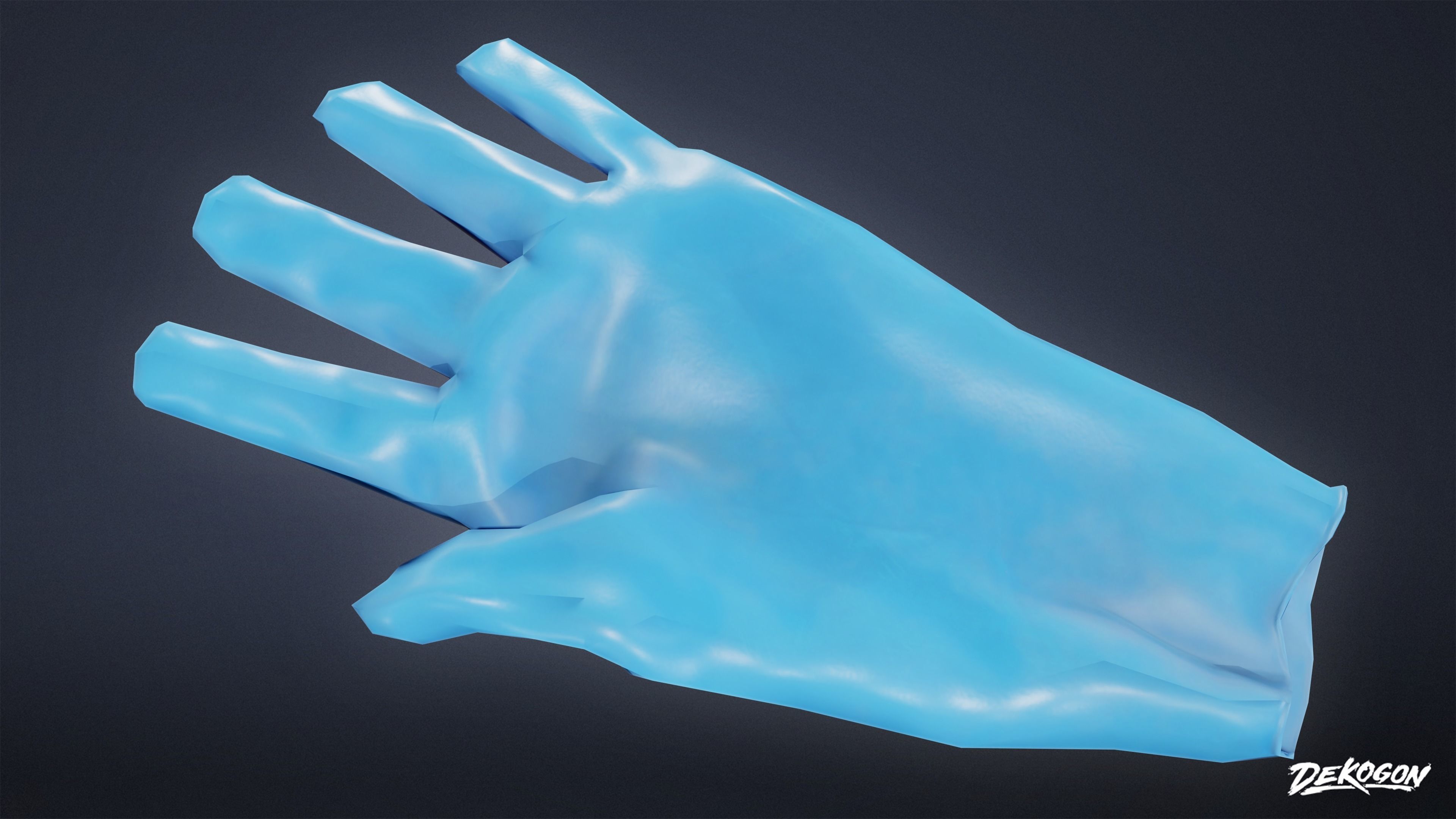 QUARANTINE TENT - Gloves 01 - LOW POLY Low-poly 3D model_5