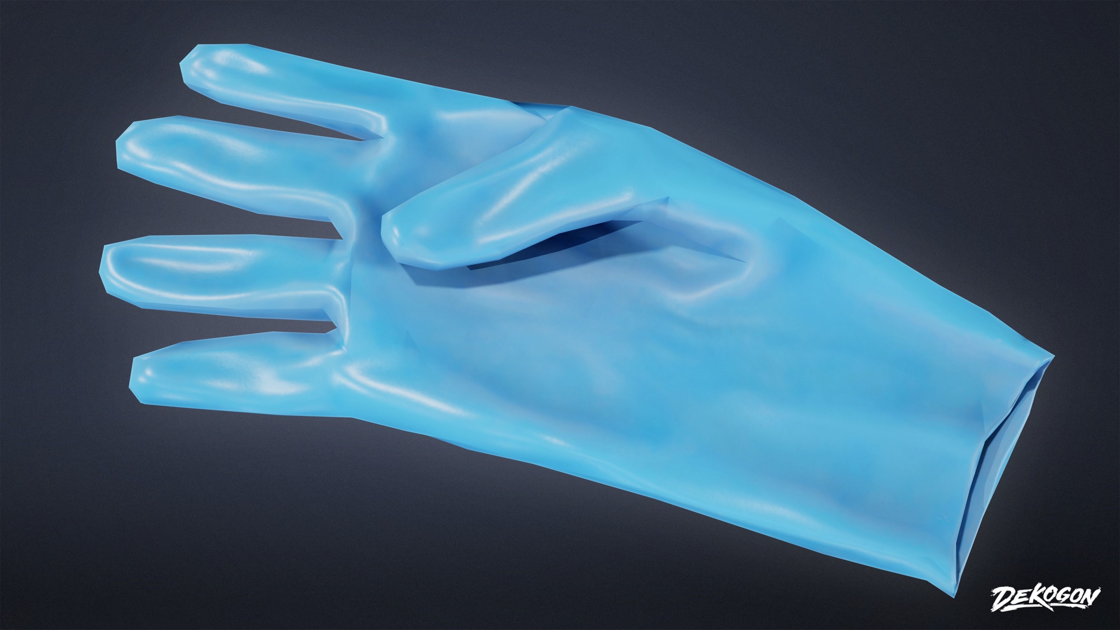 QUARANTINE TENT - Gloves 01 - LOW POLY Low-poly 3D model_4