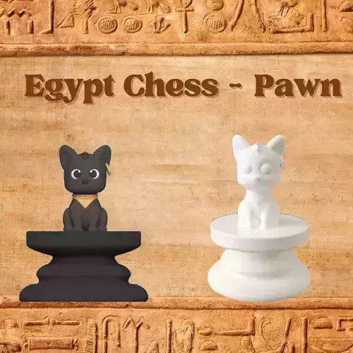 Egypt Chess - Pawn - Ancient Cat