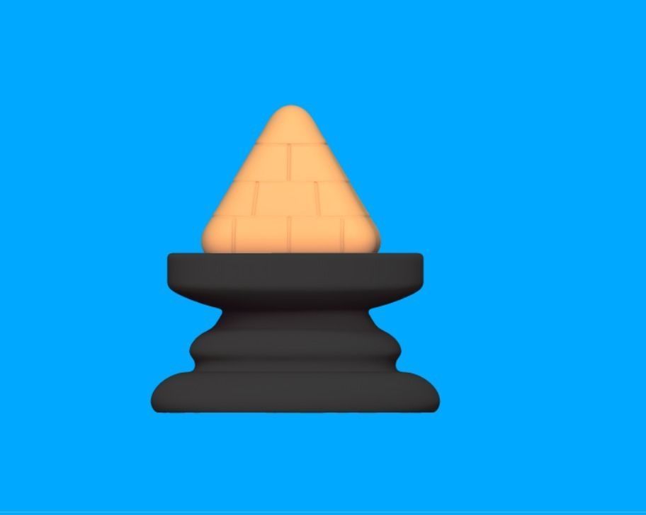 Egypt Chess - Rook - Pyramid 3D print model_1