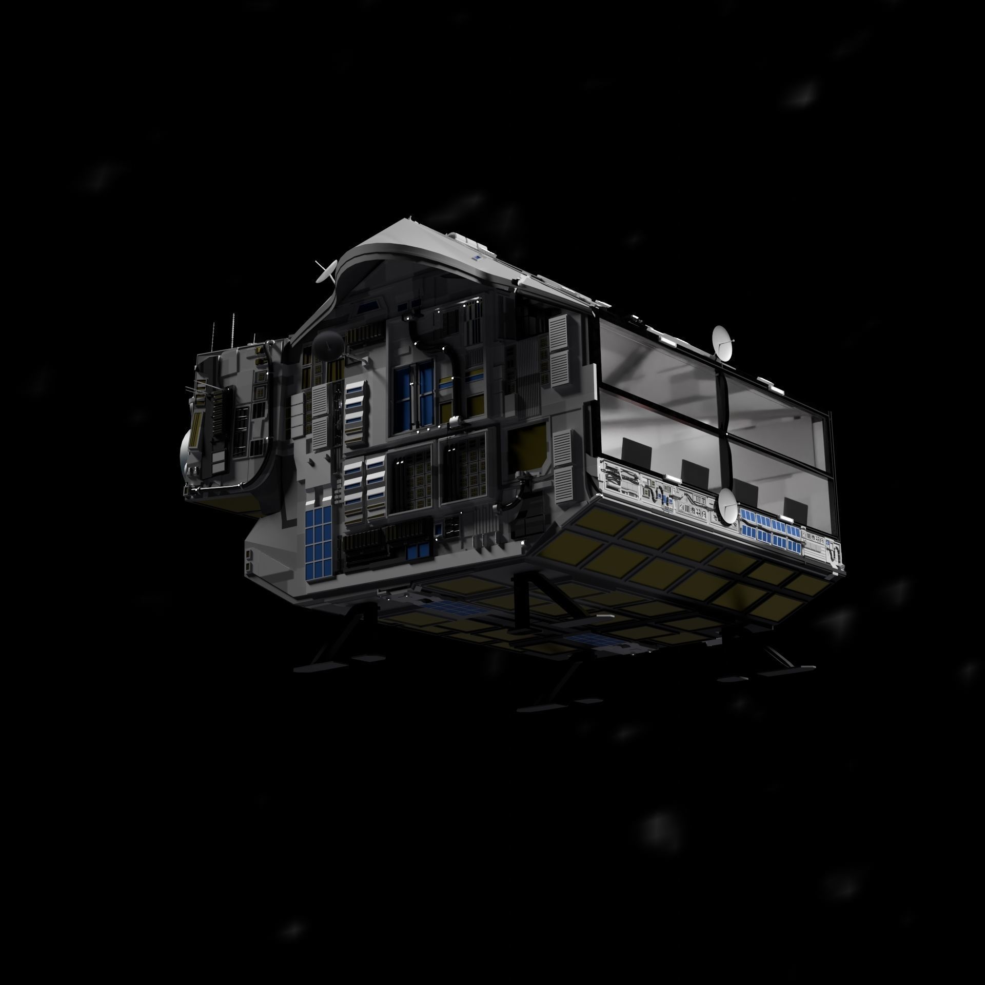 Spaceship 3D model_3