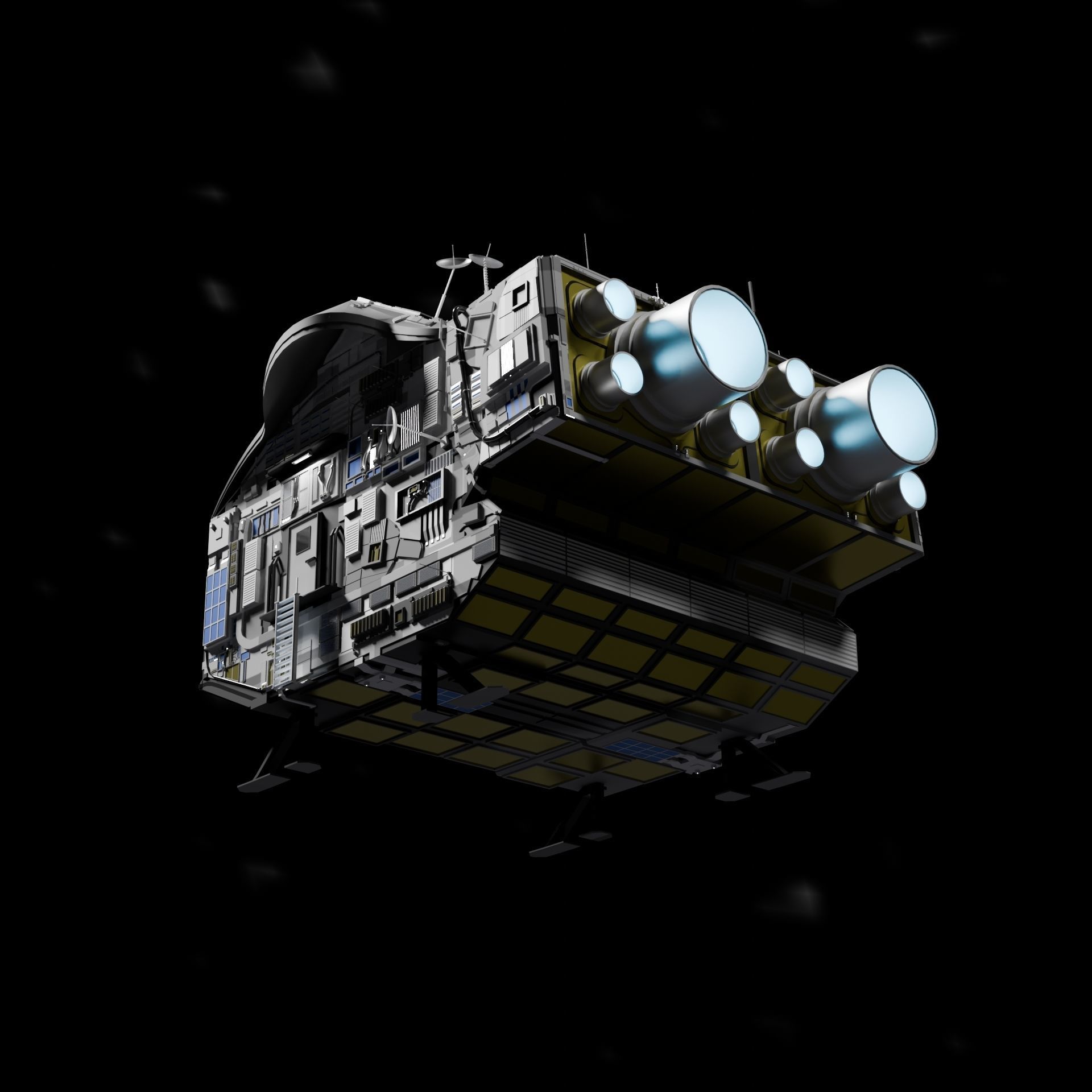 Spaceship 3D model_4
