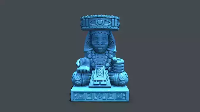 Statue Aztec Huehueteotl God of fire HP 3D print model