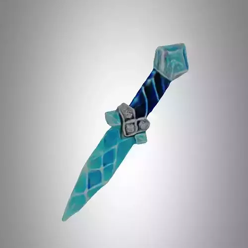 Blue diamond crystal dagger