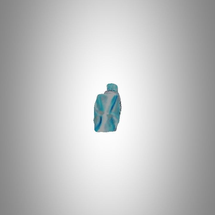 Blue diamond crystal dagger Low-poly 3D model_2