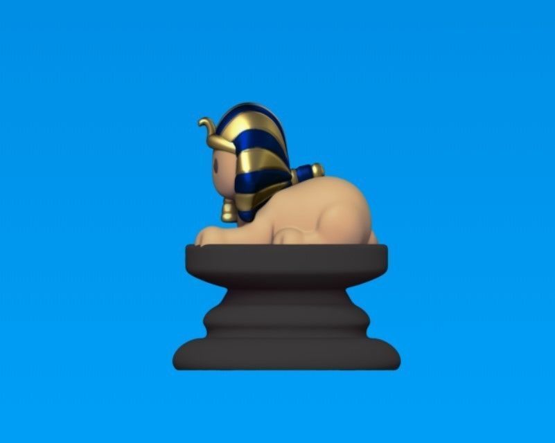 Egypt Chess - Bishop - Sphynx 3D print model_3