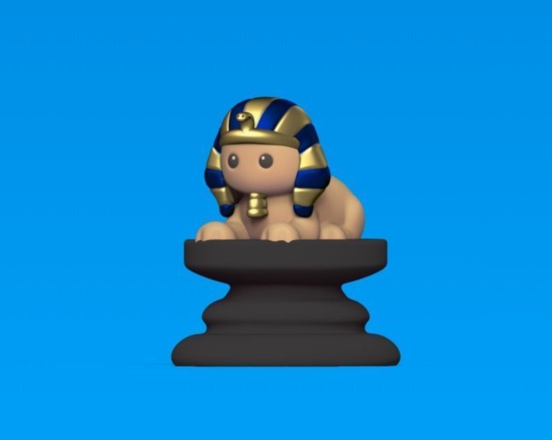 Egypt Chess - Bishop - Sphynx 3D print model_2