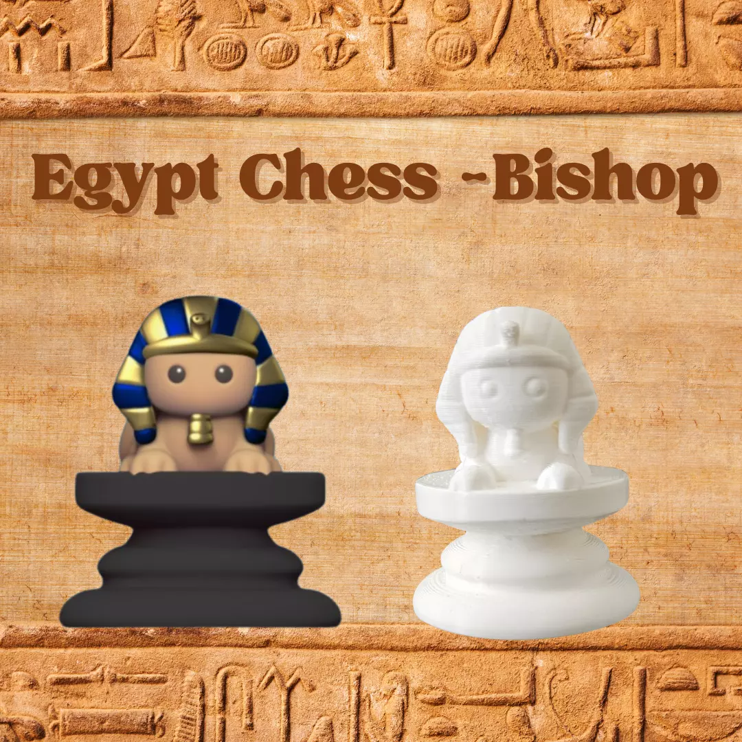 Egypt Chess - Bishop - Sphynx 3D print model_0