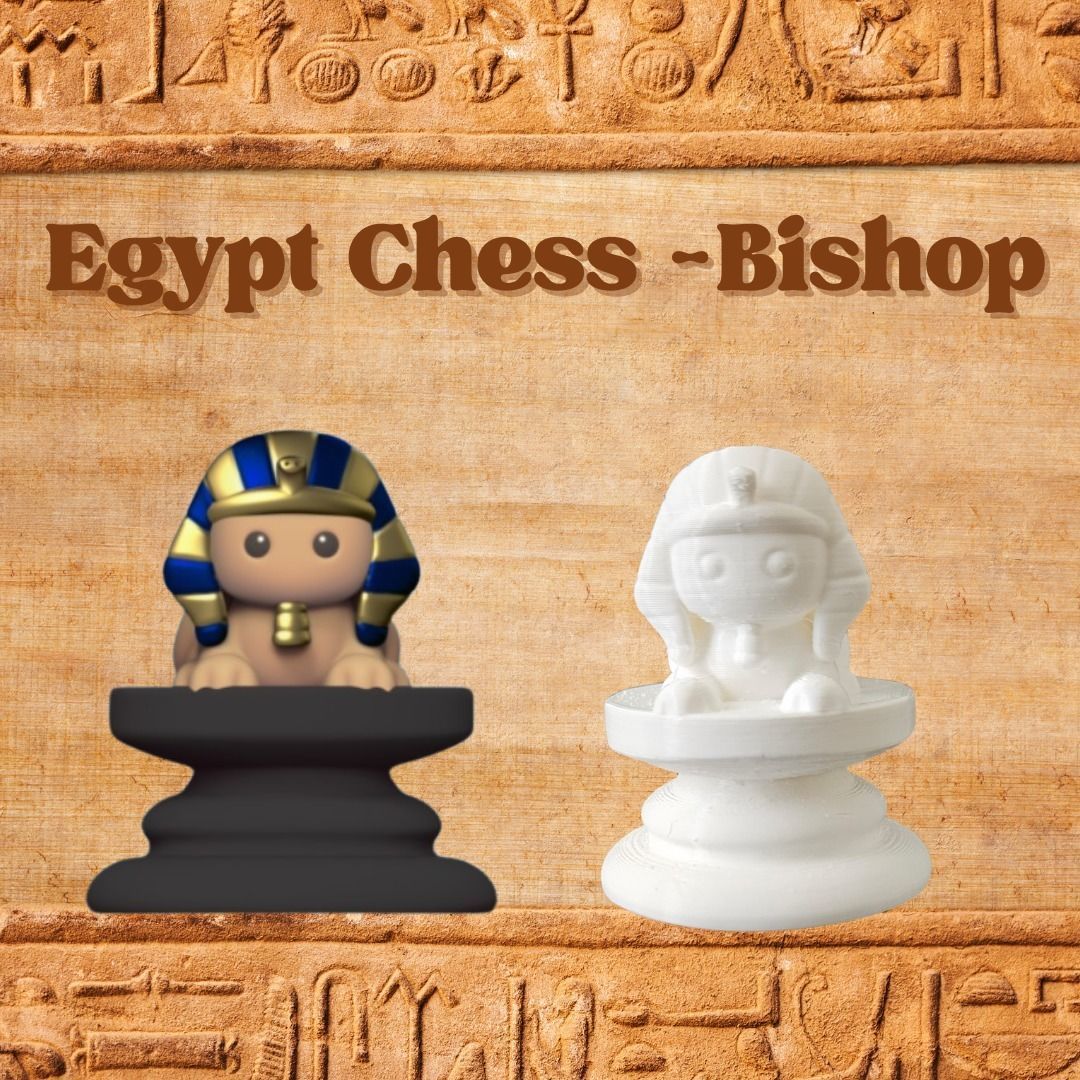 Egypt Chess - Bishop - Sphynx 3D print model_16