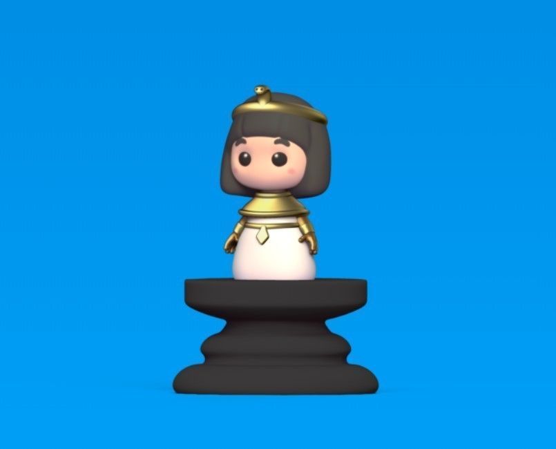 Egypt Chess - Queen - Cleopatra 3D print model_2