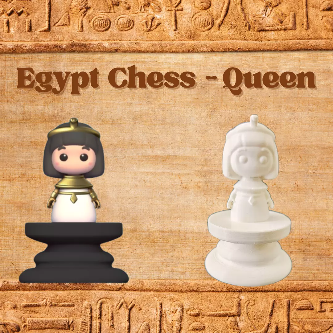 Egypt Chess - Queen - Cleopatra 3D print model_0
