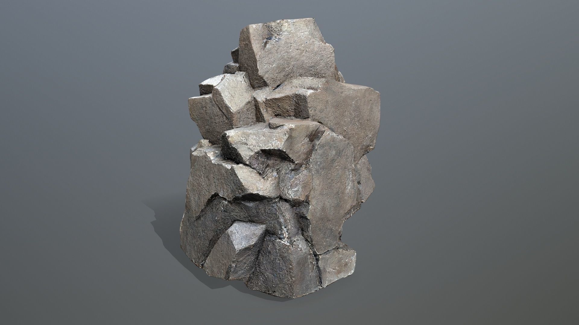desert rocks Low-poly 3D model_9