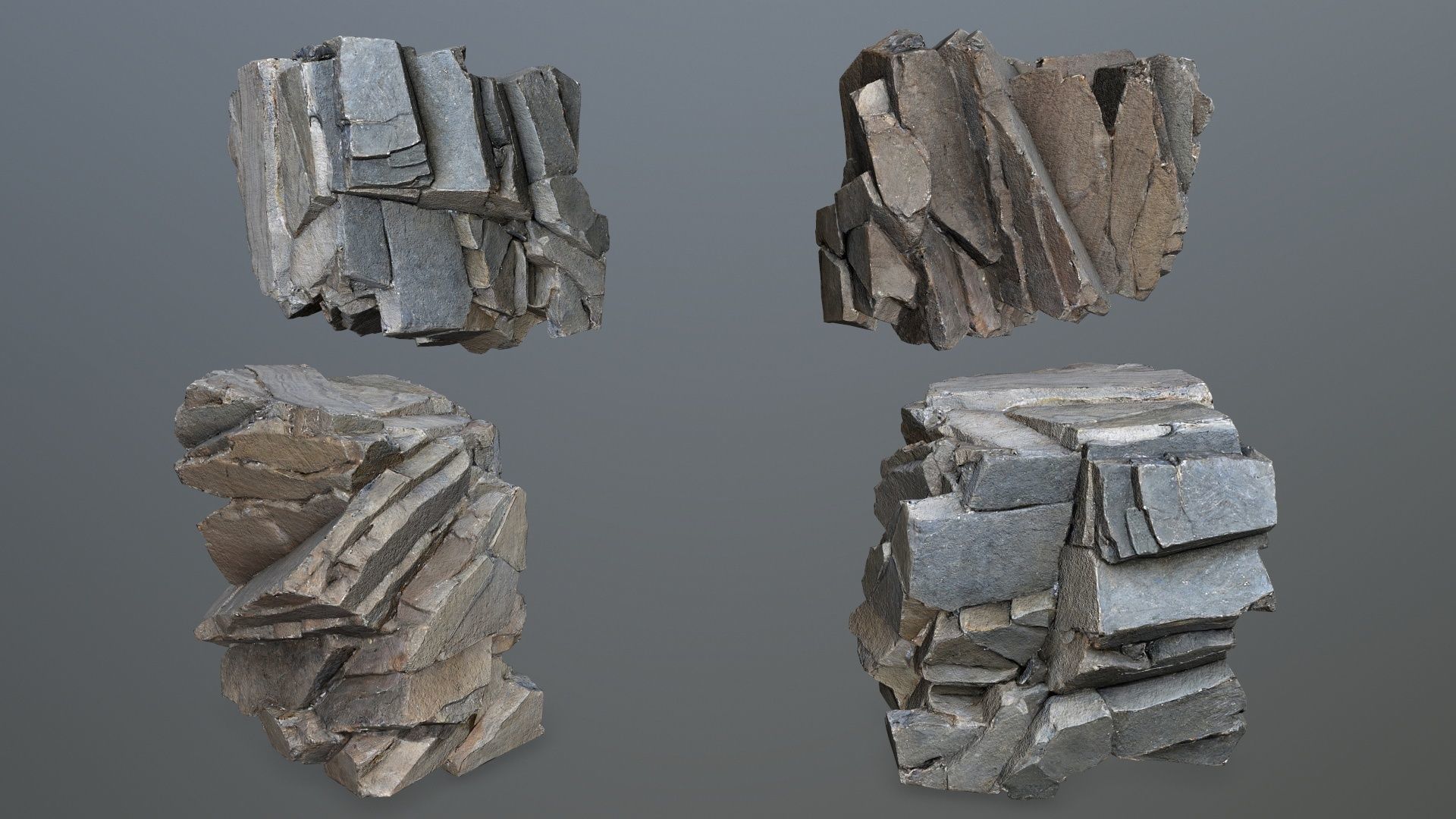 desert rocks Low-poly 3D model_11