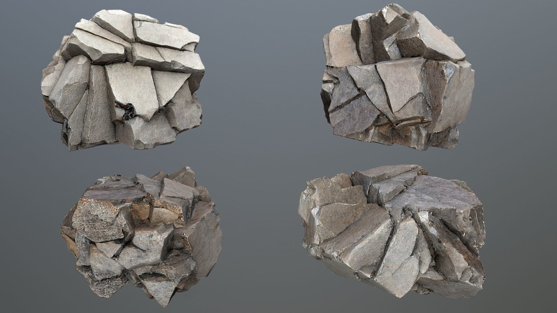 desert rocks Low-poly 3D model_15