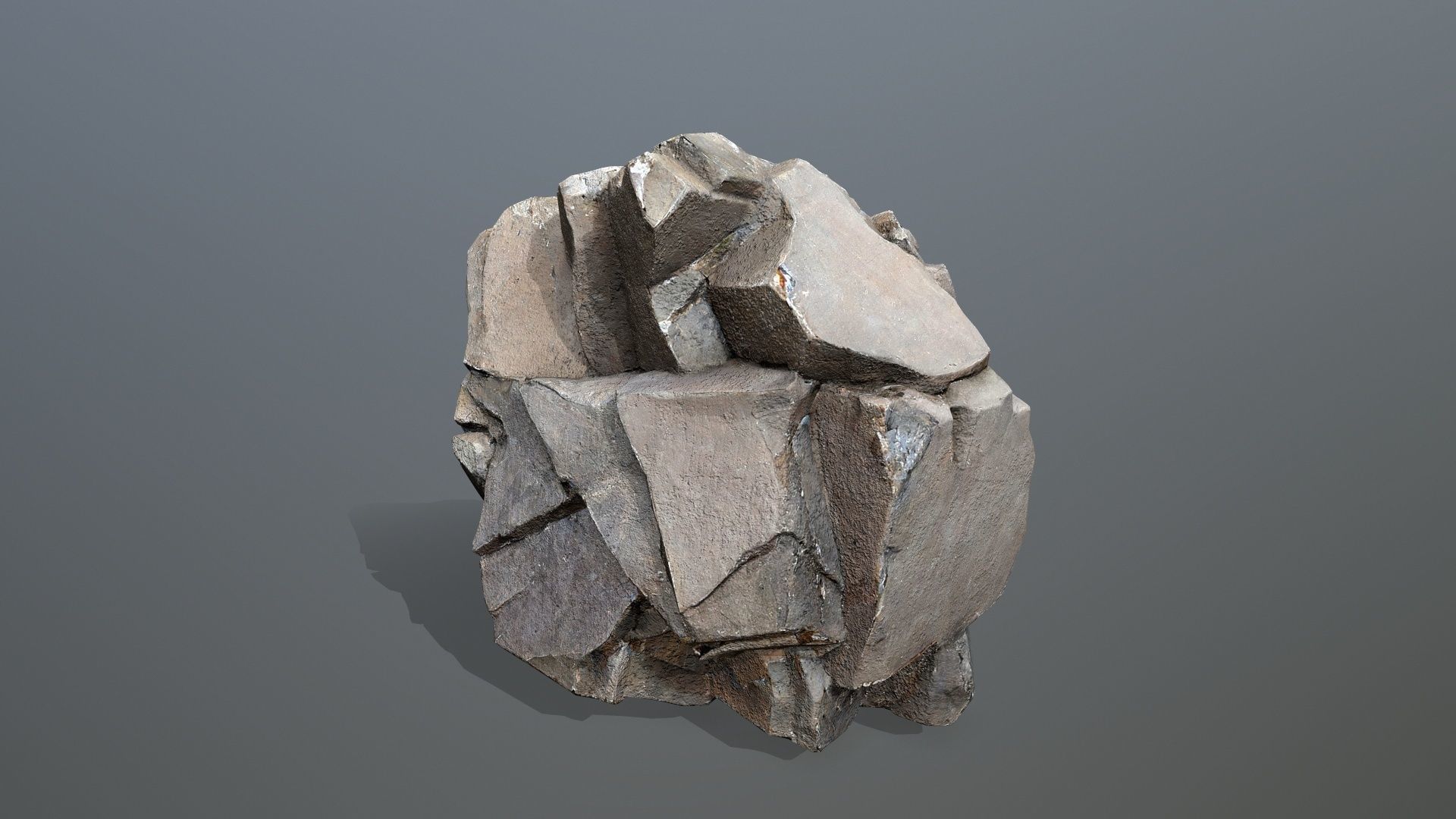 desert rocks Low-poly 3D model_8