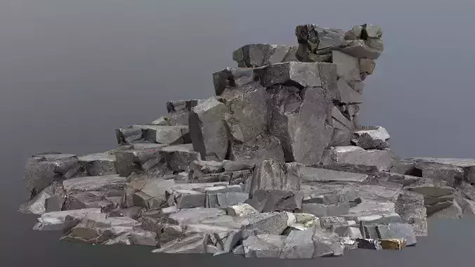 desert rocks Low-poly 3D model