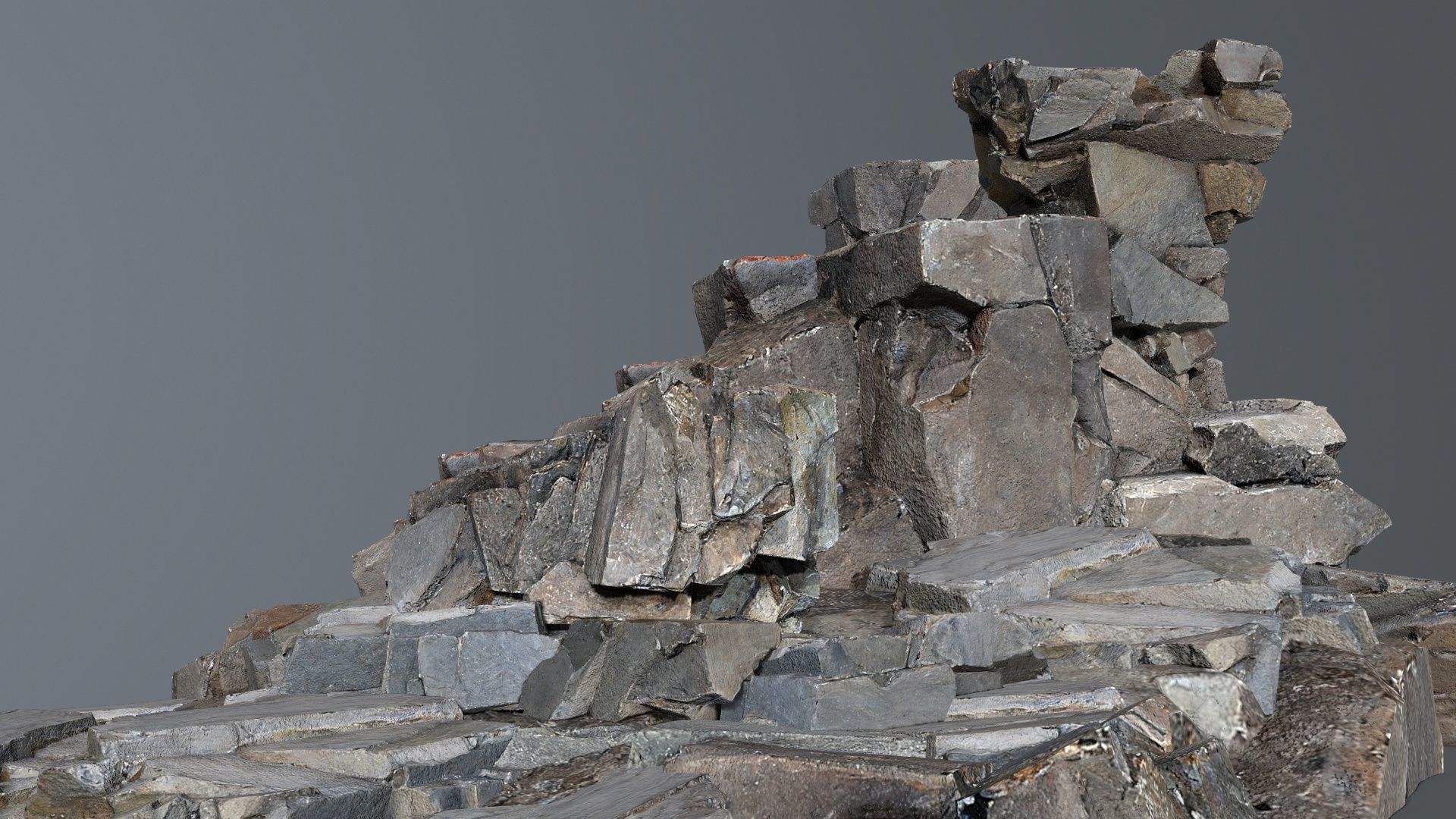 desert rocks Low-poly 3D model_2