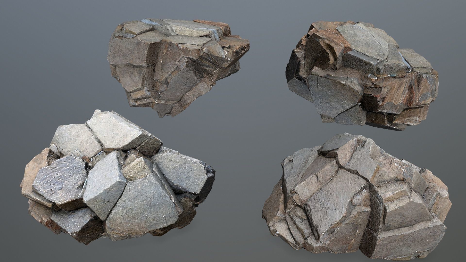 desert rocks Low-poly 3D model_14