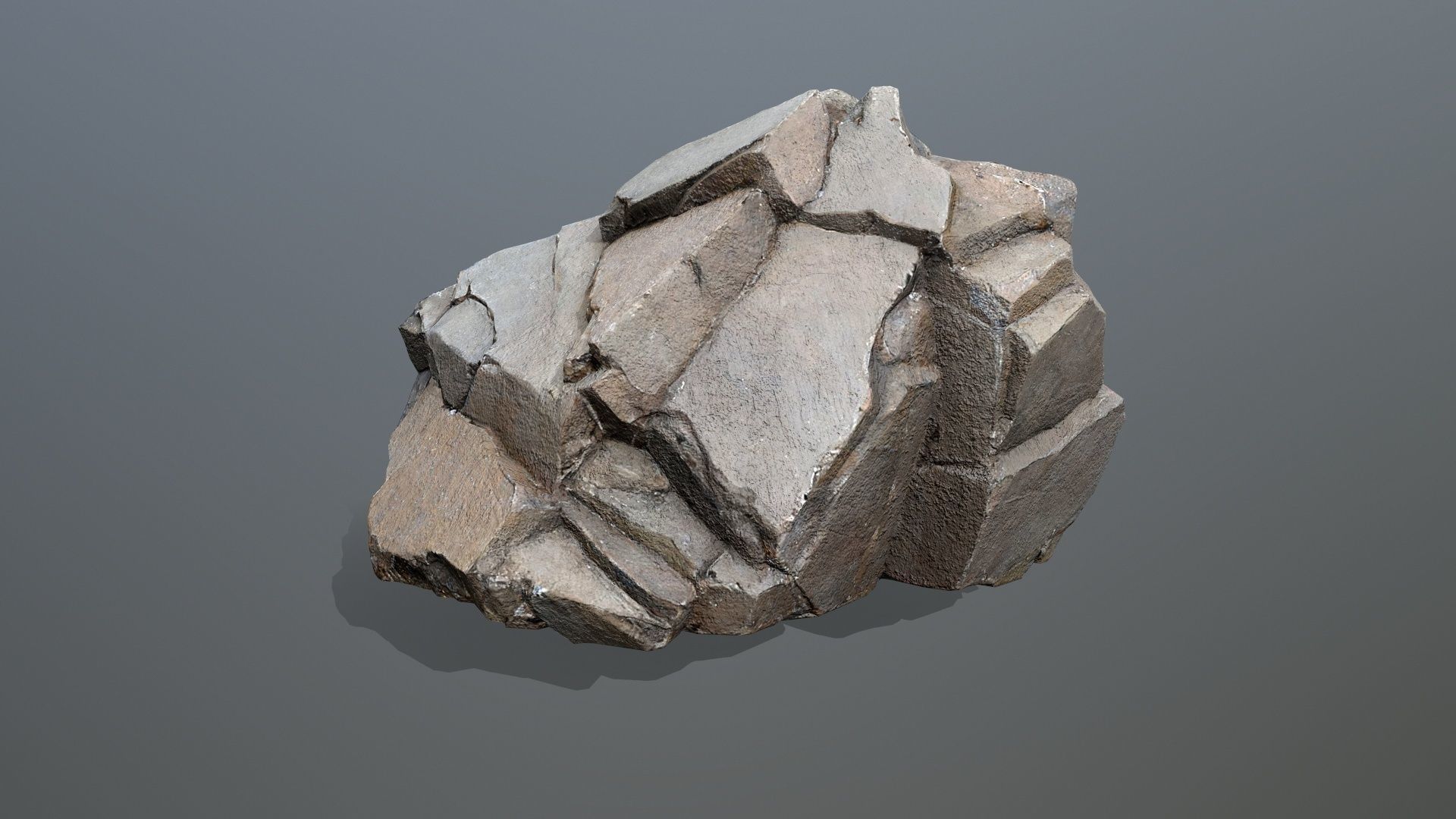 desert rocks Low-poly 3D model_7