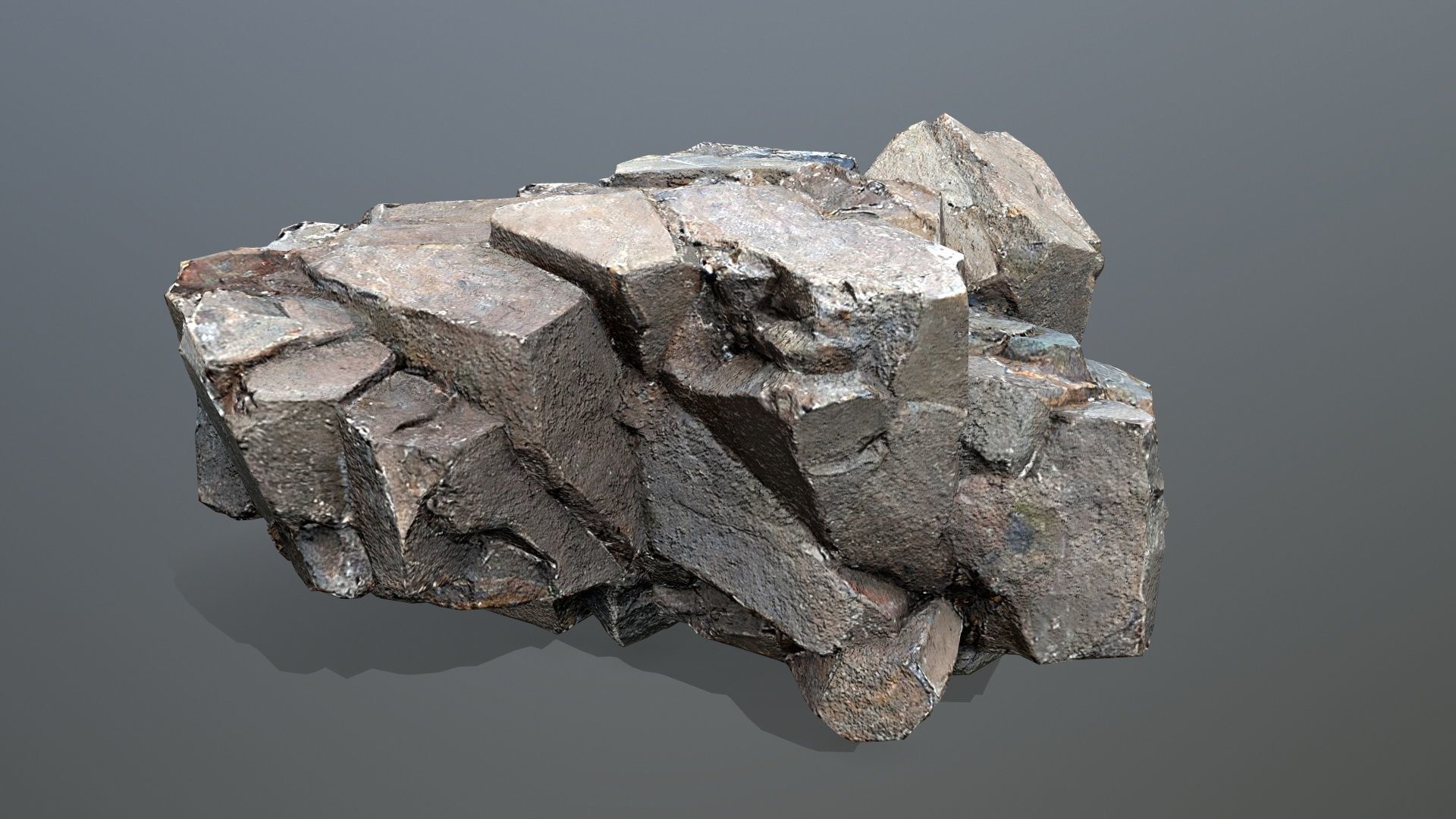 desert rocks Low-poly 3D model_5