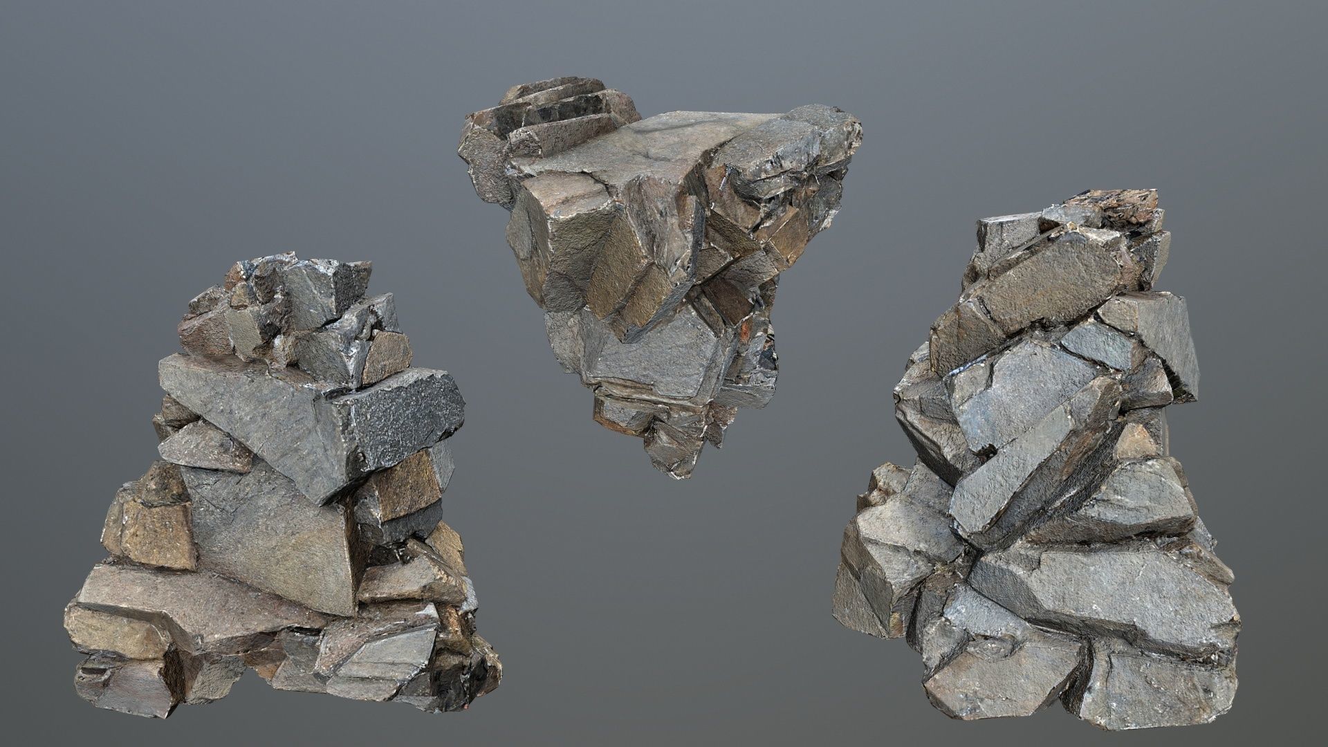 desert rocks Low-poly 3D model_13