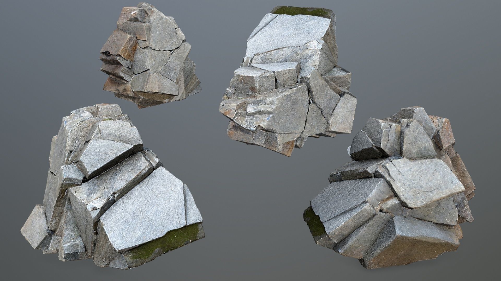 desert rocks Low-poly 3D model_17