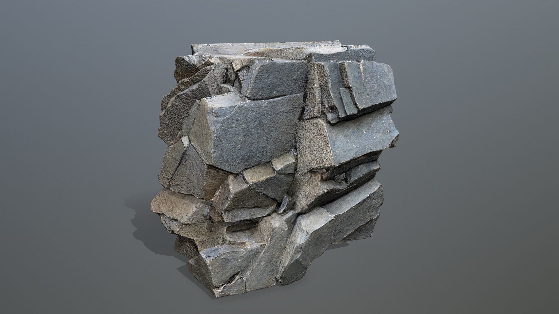 desert rocks Low-poly 3D model_4