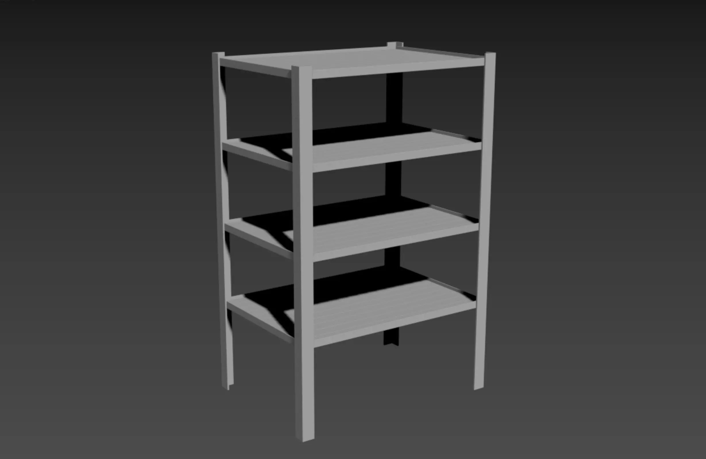 Shelving Low-poly 3D model_0