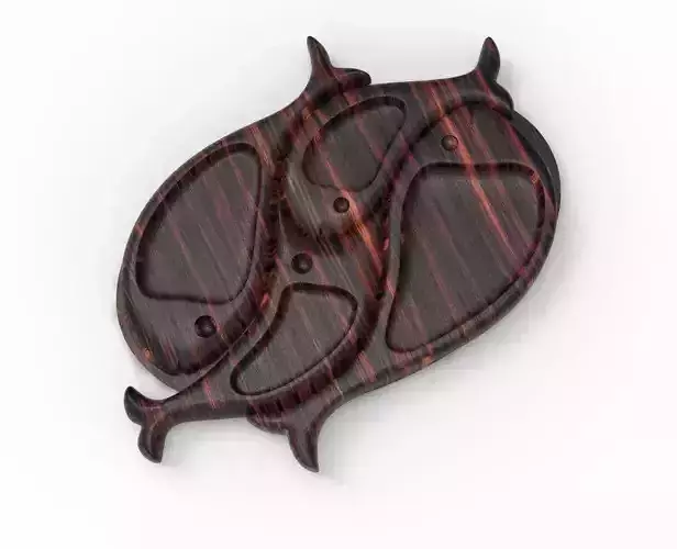 Beautiful decorative serving tray Low-poly 3D model