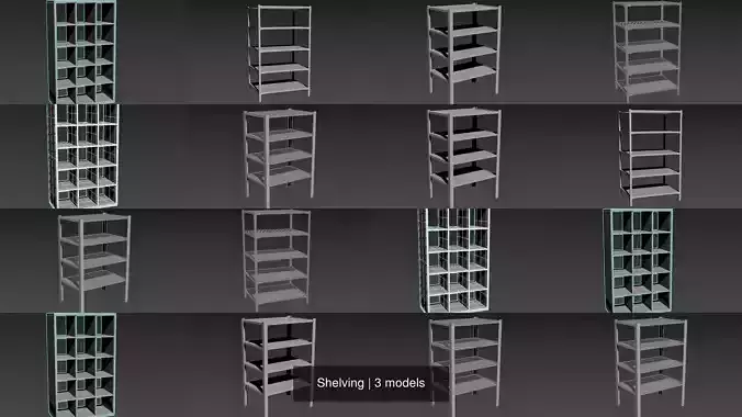 Shelving 3D Model Collection
