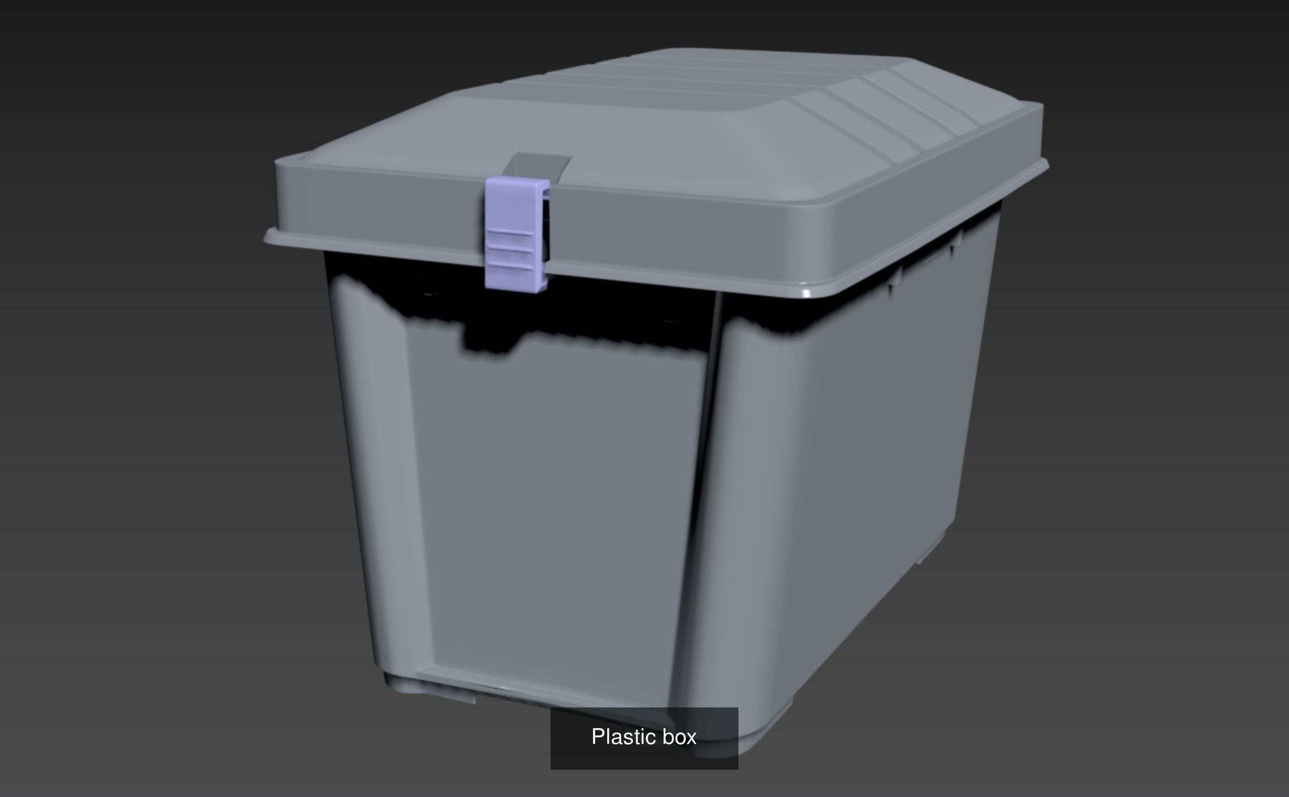 Plastic box 3D Model Collection_3