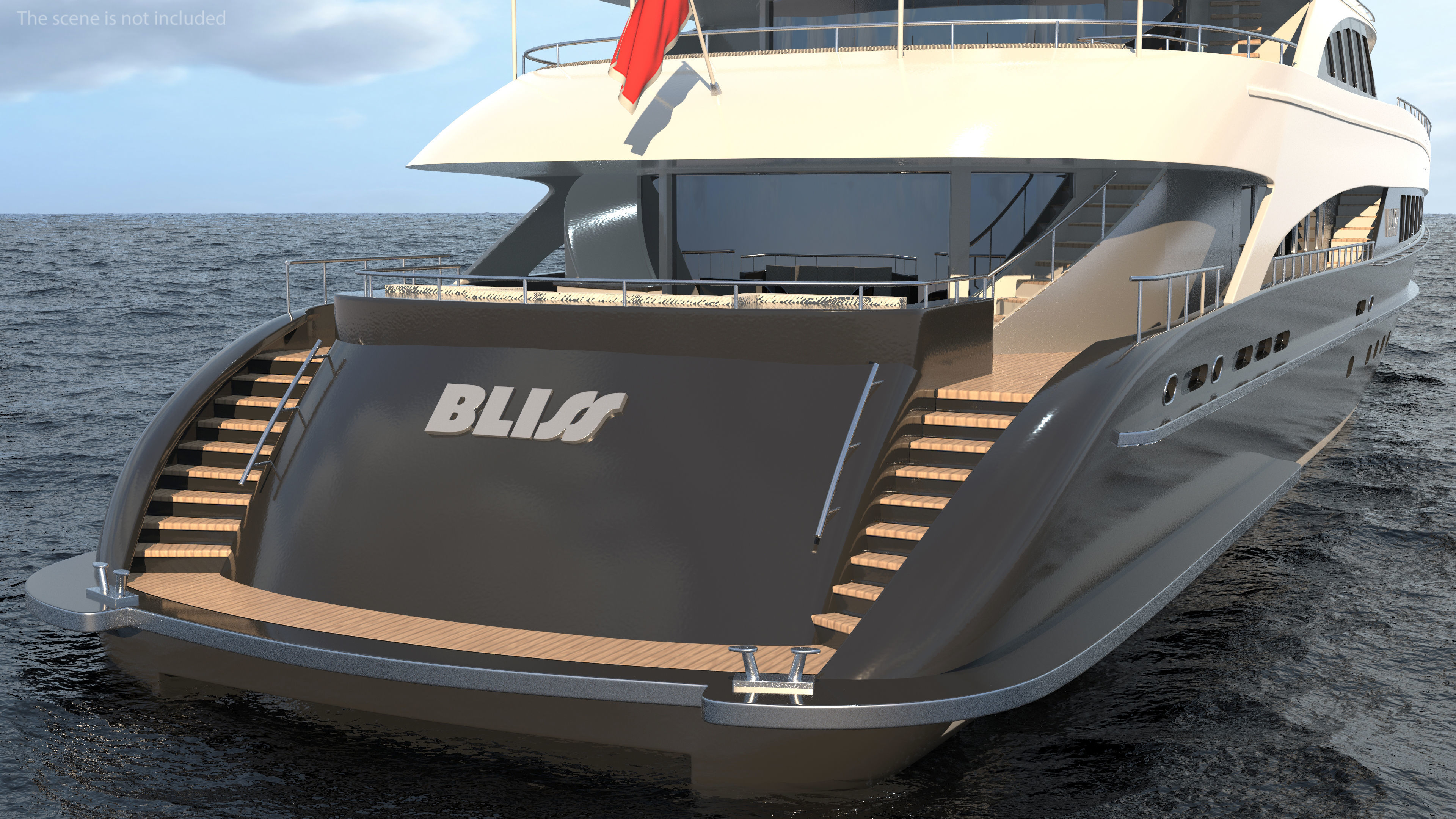 Bliss Motor Mega Yacht for Travel 3D model_10