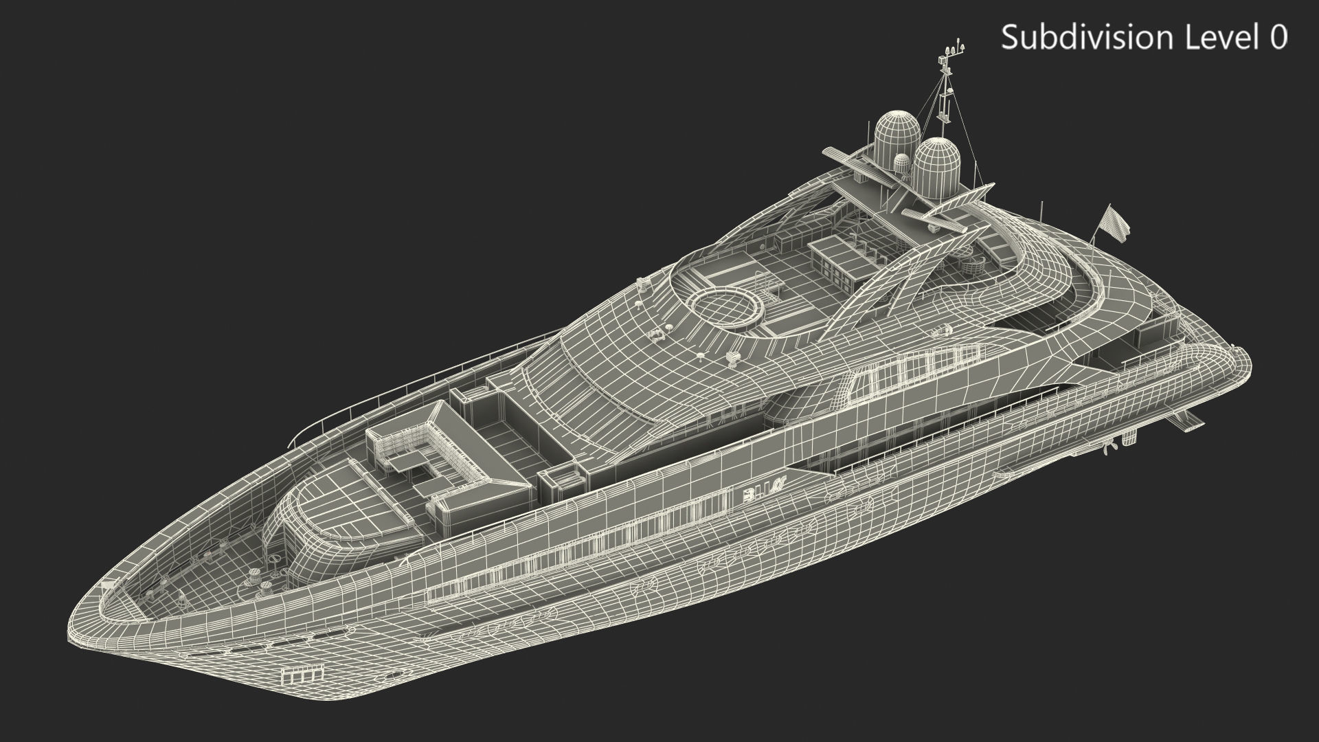 Bliss Motor Mega Yacht for Travel 3D model_41