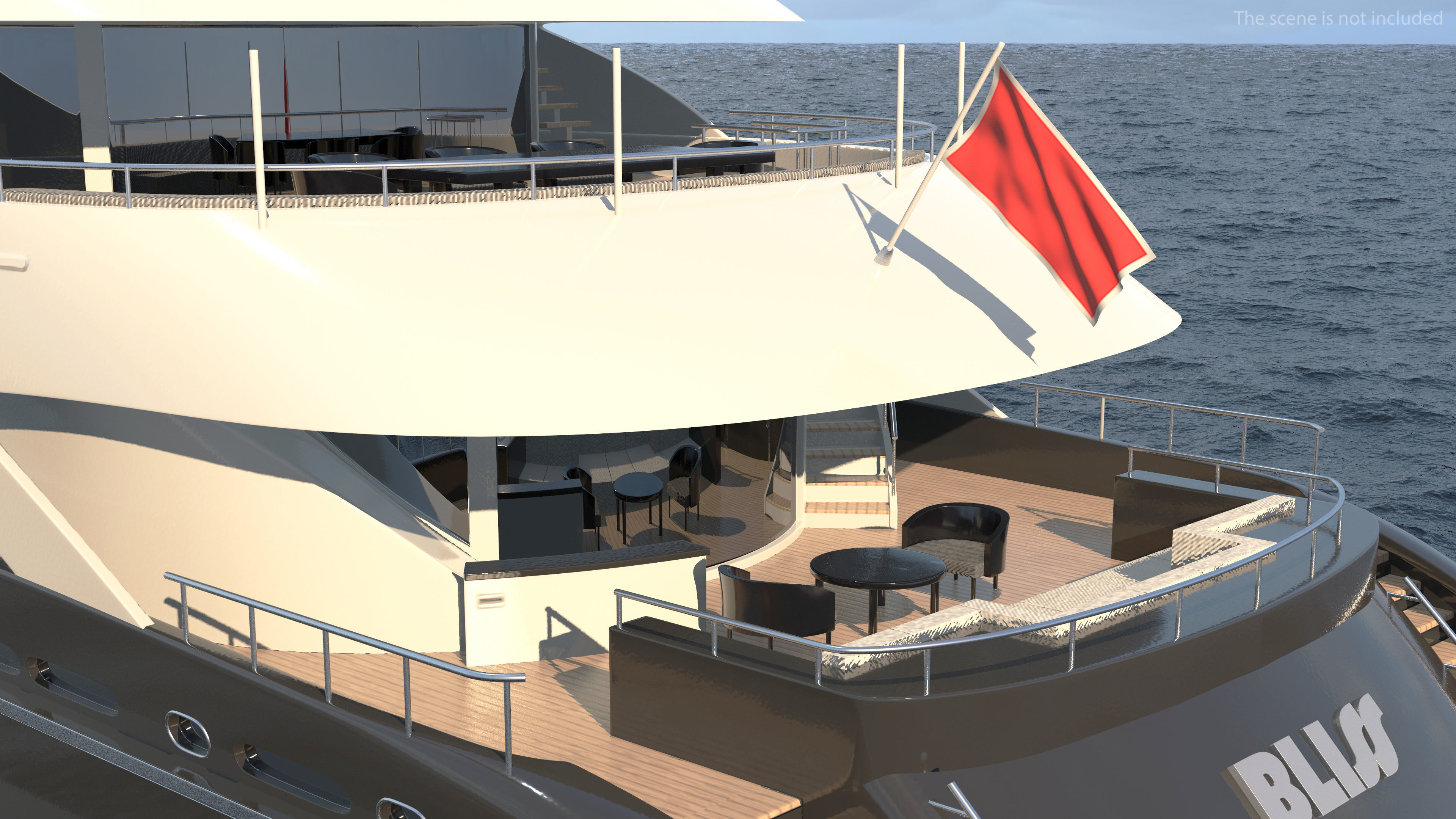 Bliss Motor Mega Yacht for Travel 3D model_15