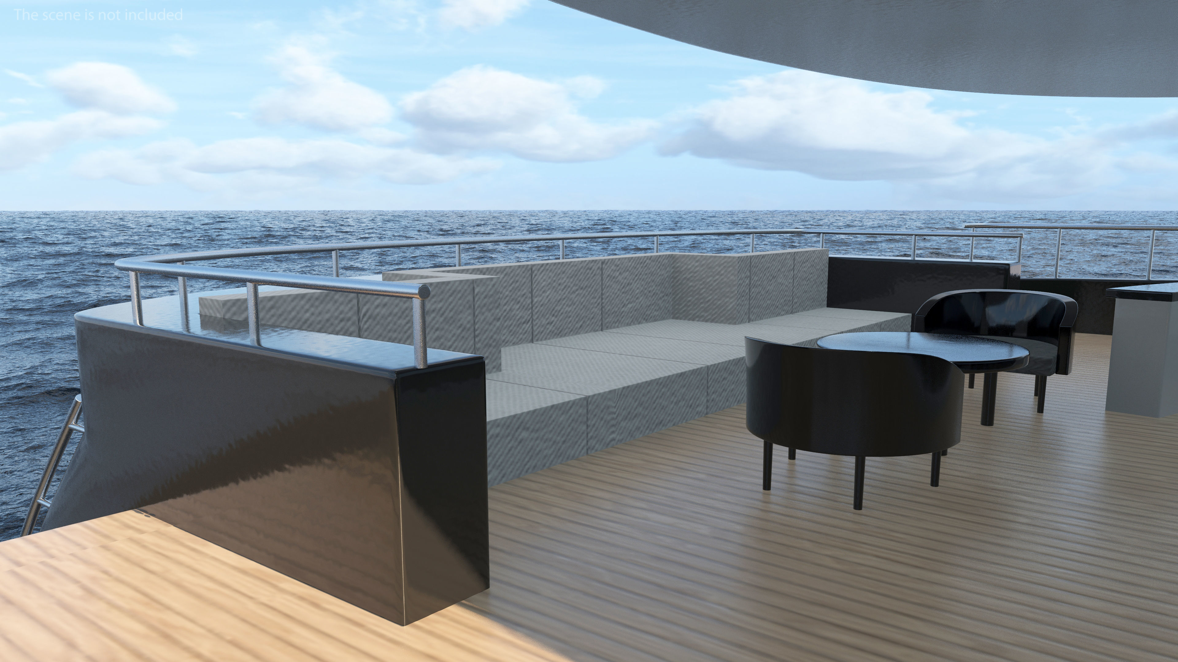 Bliss Motor Mega Yacht for Travel 3D model_21