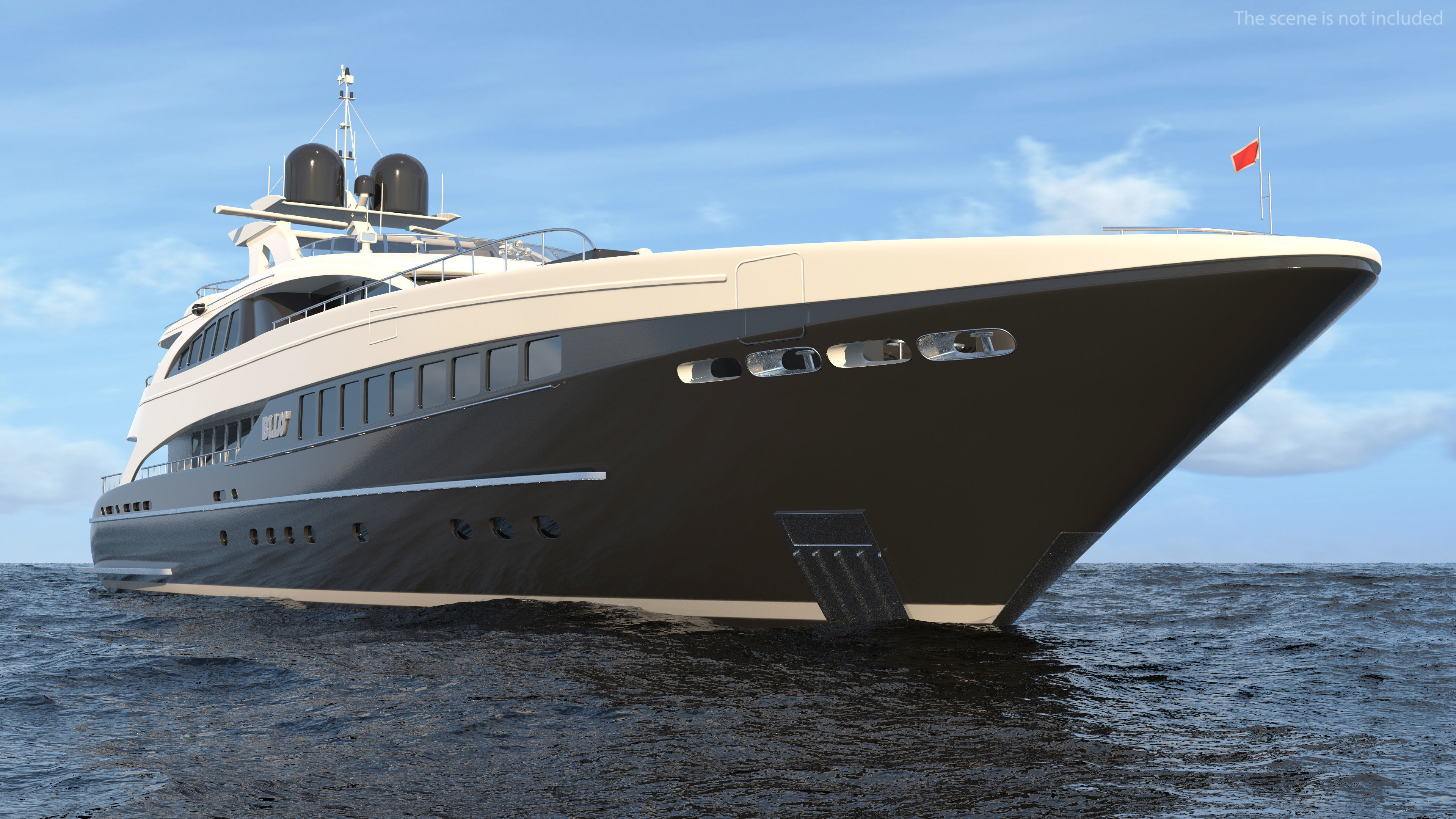 Bliss Motor Mega Yacht for Travel 3D model_3