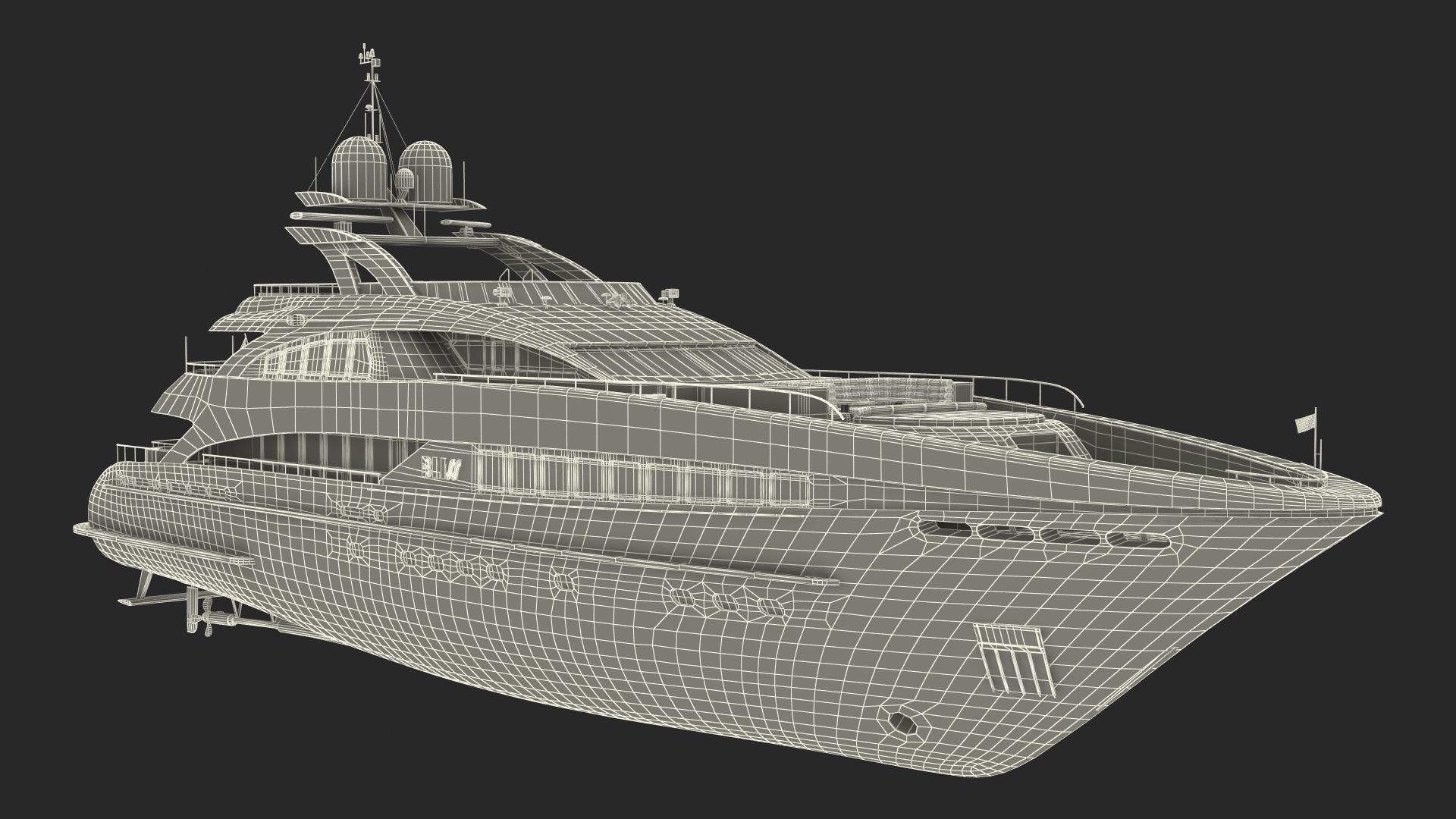 Bliss Motor Mega Yacht for Travel 3D model_49