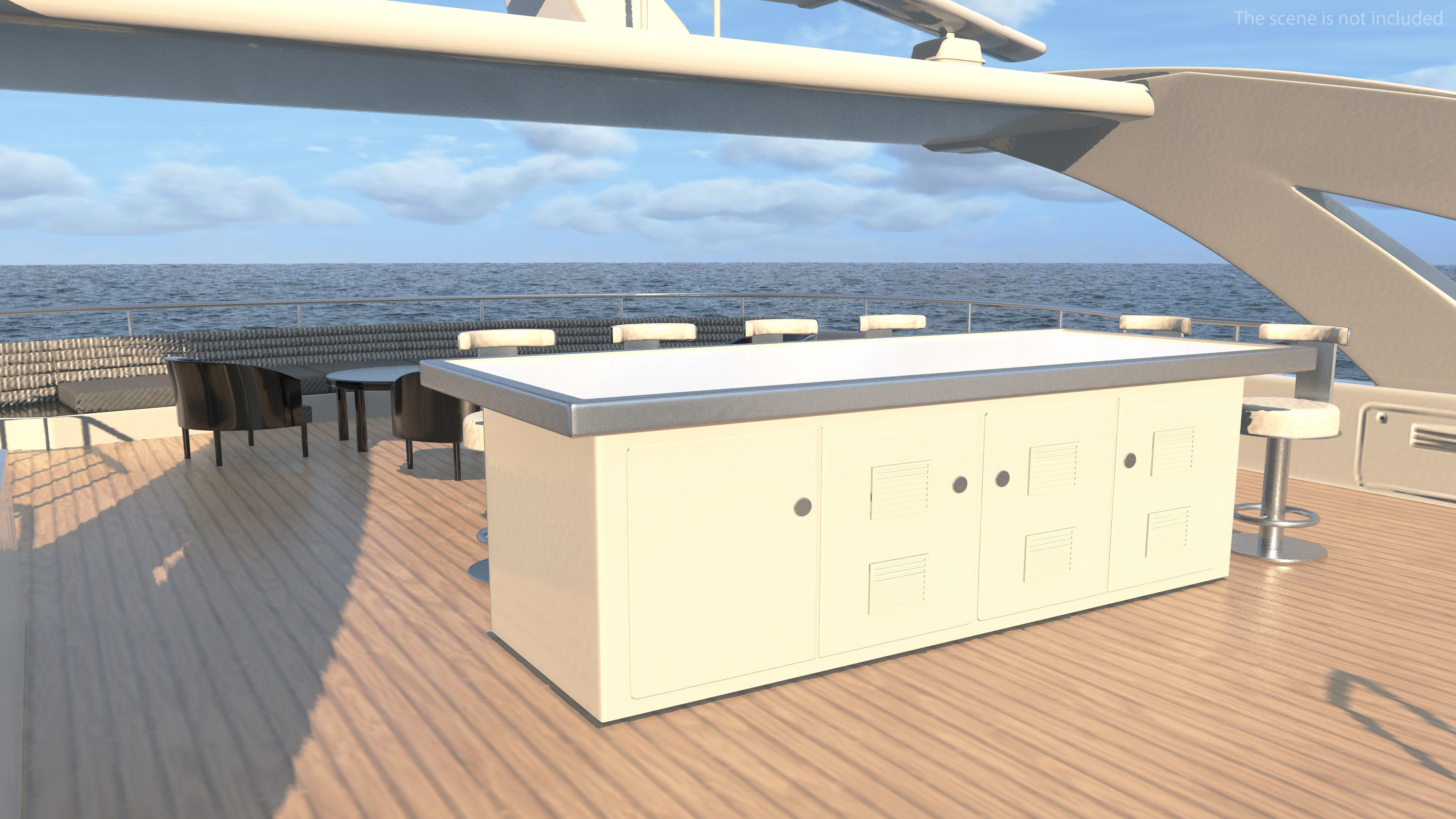 Bliss Motor Mega Yacht for Travel 3D model_20