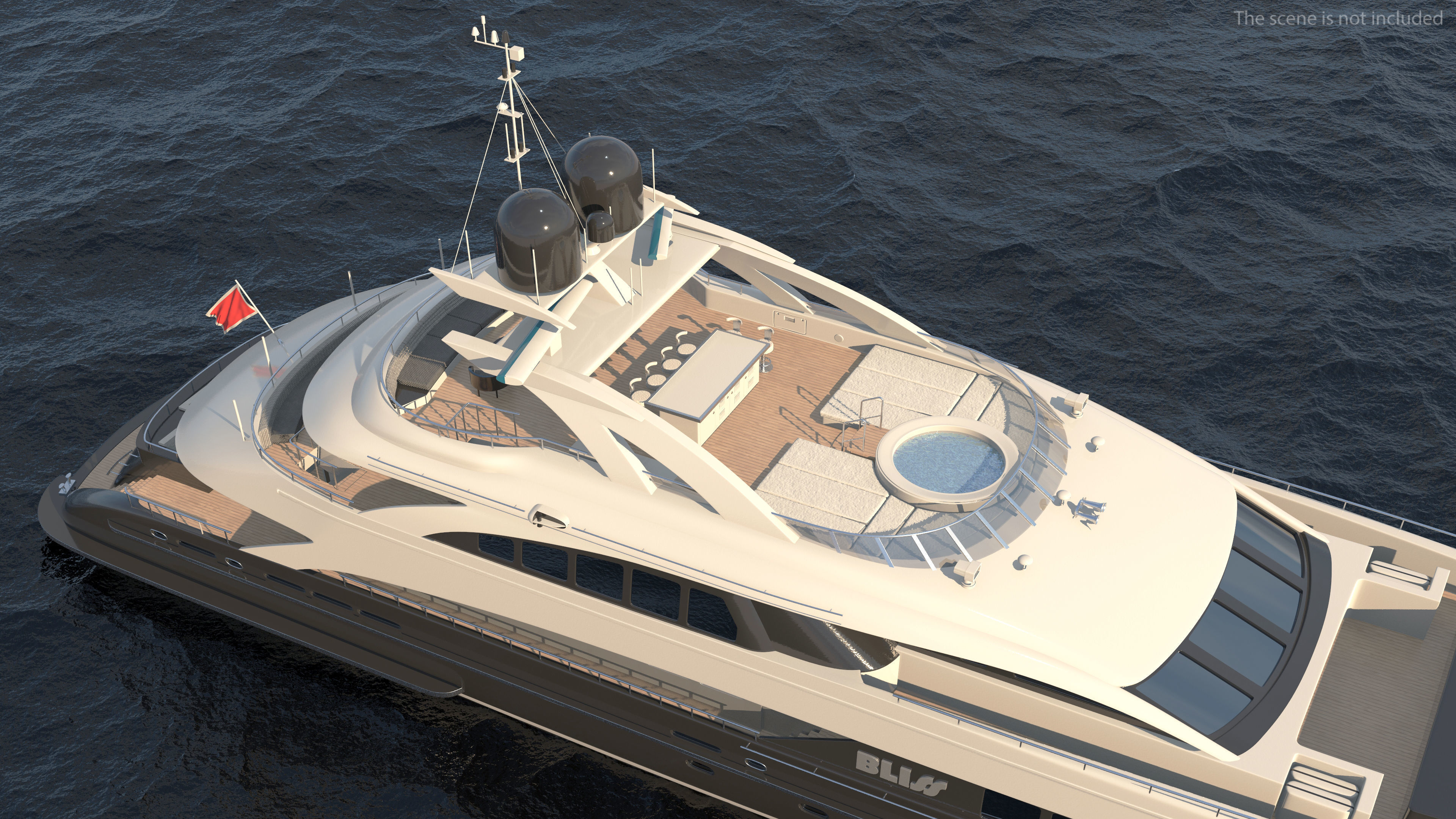 Bliss Motor Mega Yacht for Travel 3D model_8
