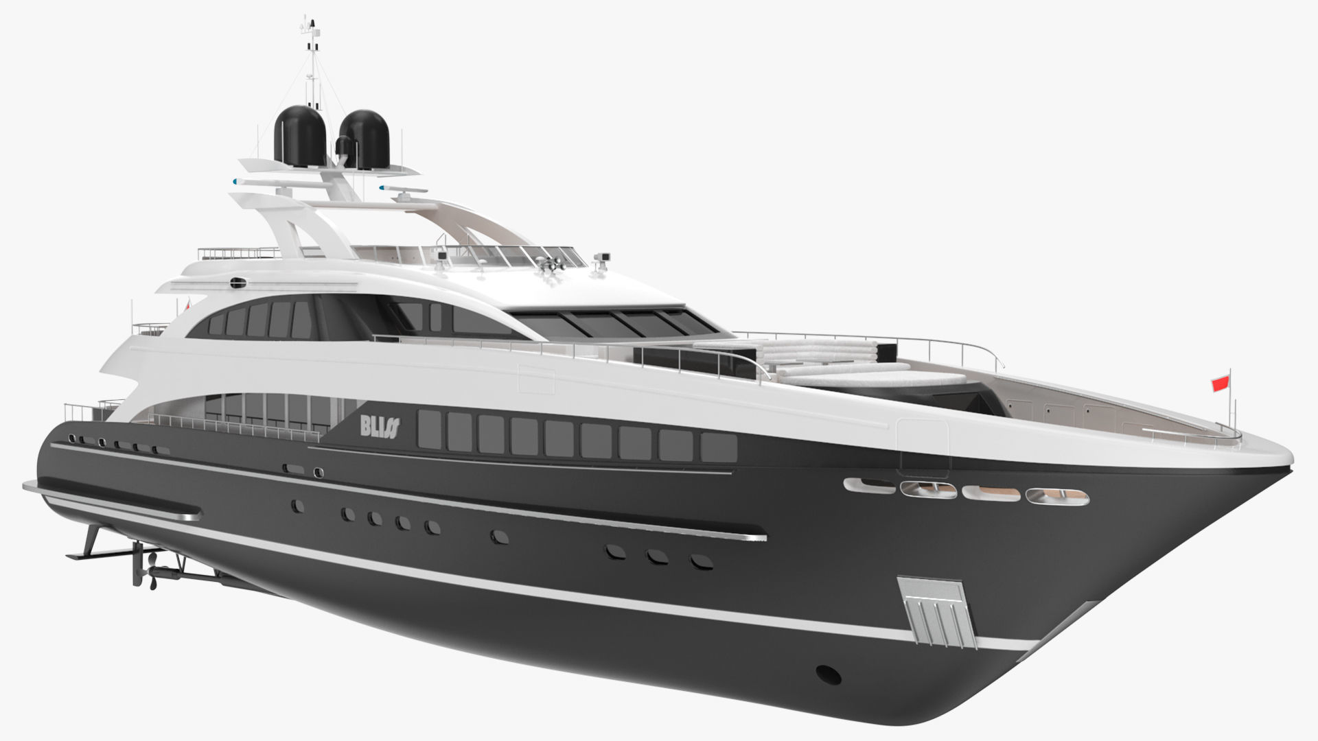 Bliss Motor Mega Yacht for Travel 3D model_22