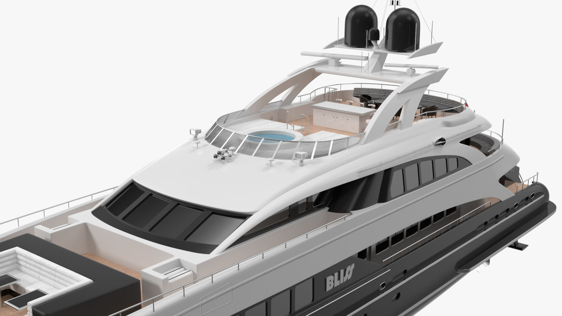 Bliss Motor Mega Yacht for Travel 3D model_29