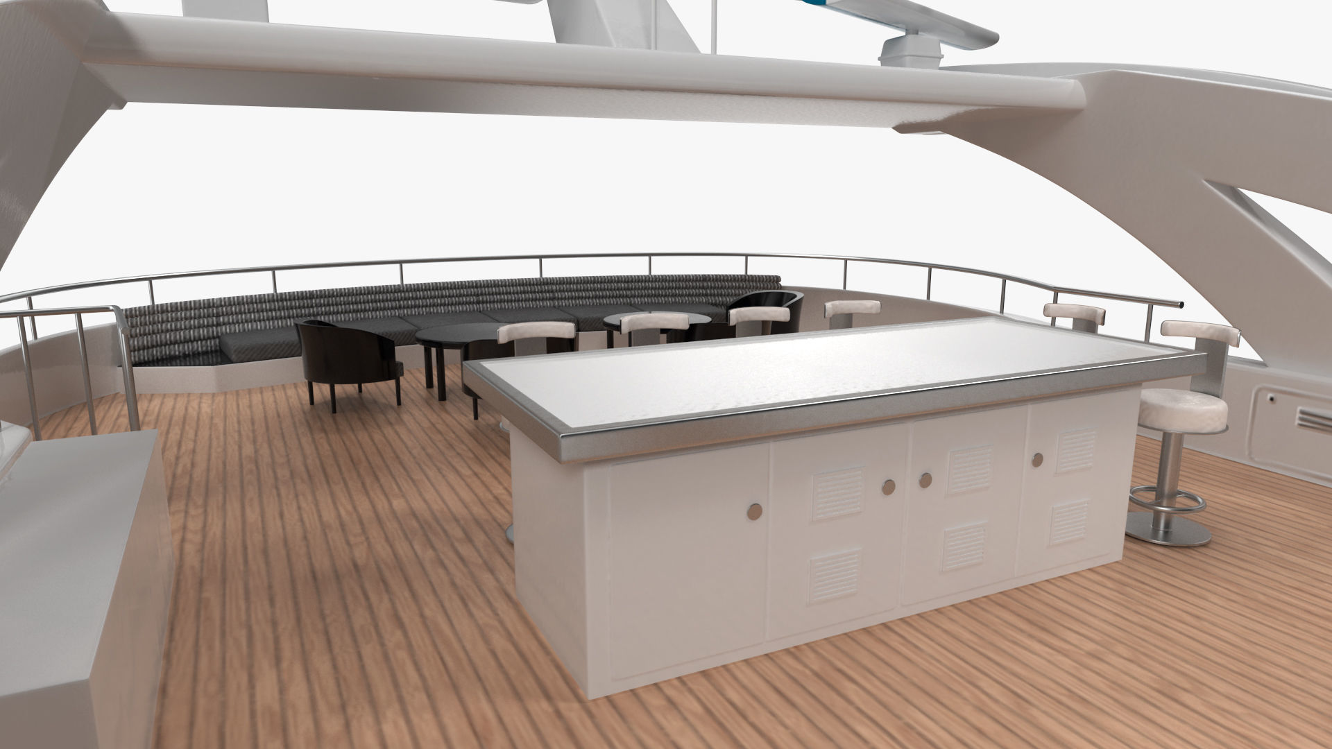 Bliss Motor Mega Yacht for Travel 3D model_35