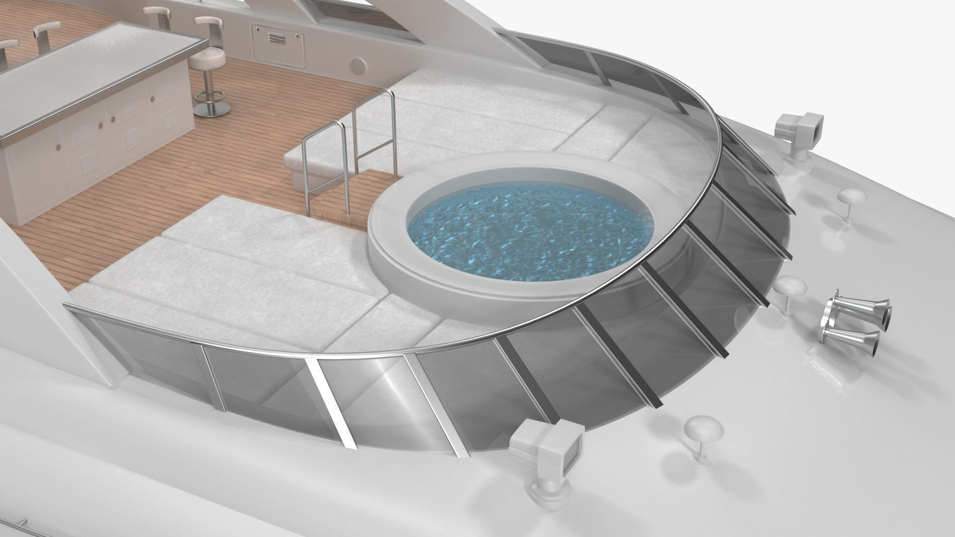 Bliss Motor Mega Yacht for Travel 3D model_33