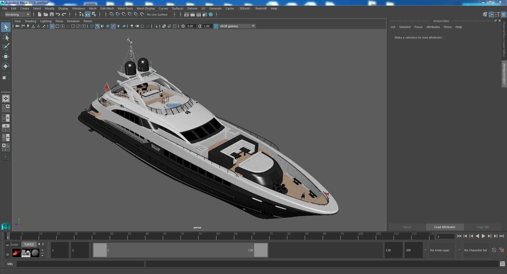 Bliss Motor Mega Yacht for Travel 3D model_48