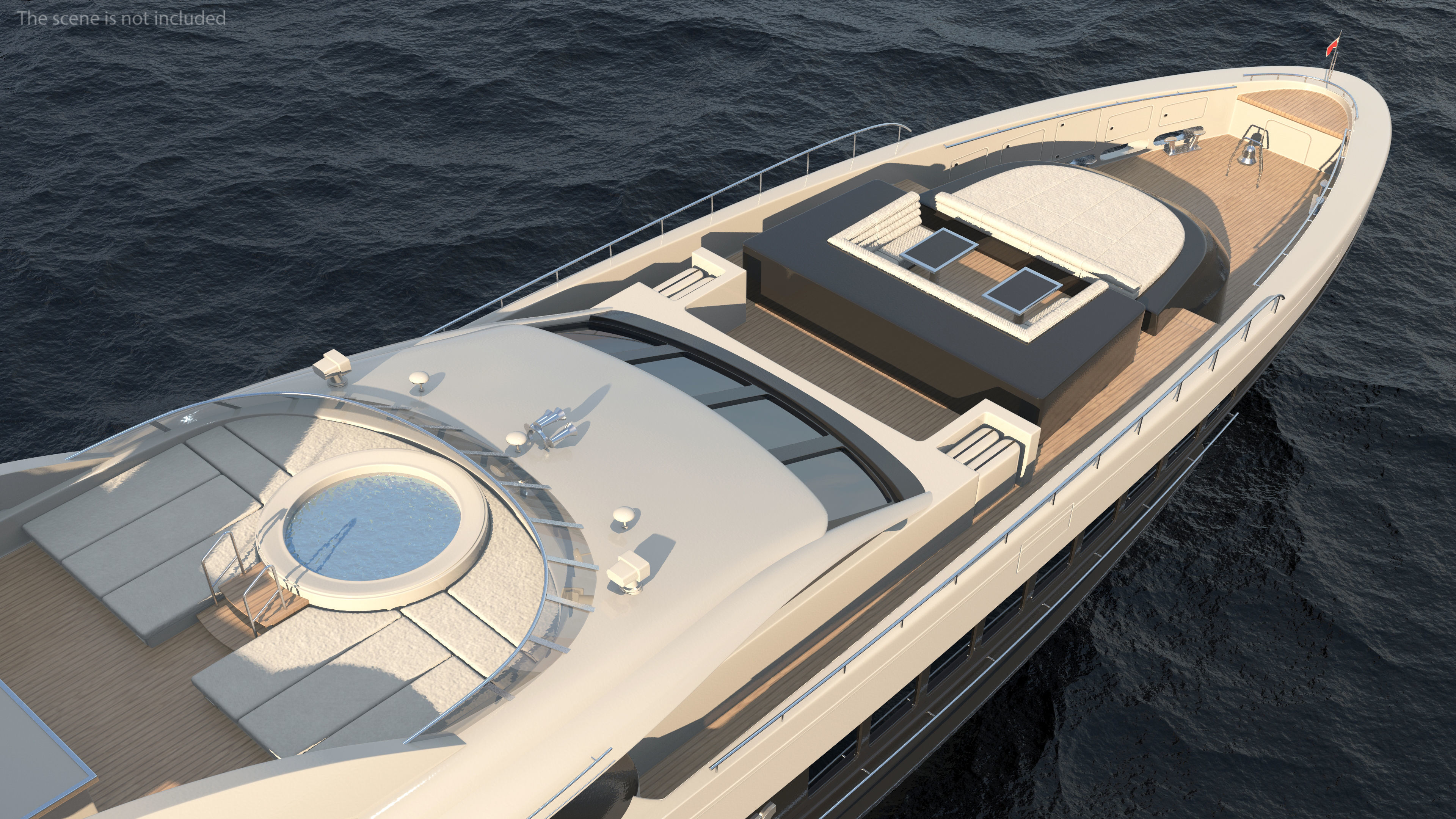 Bliss Motor Mega Yacht for Travel 3D model_7