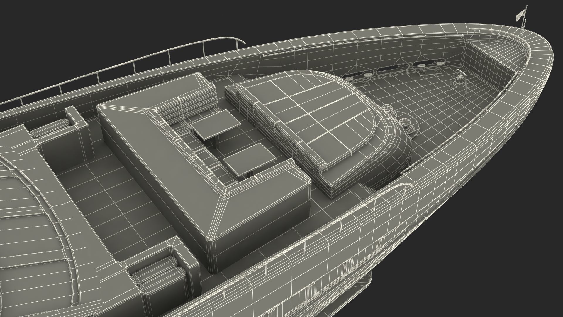 Bliss Motor Mega Yacht for Travel 3D model_55